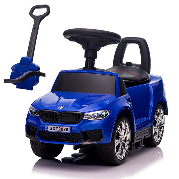 Продукт BMW M5 Licensed - Кола за избутване с родителски контрол 4 в 1 c меки гуми, Кожена седалка, 2022 година - 0 - BG Hlapeta
